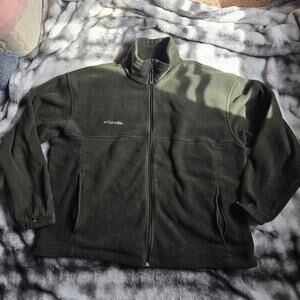 Columbia Fleece Jacket Men’s 2XL Green Full Zip – Flaw